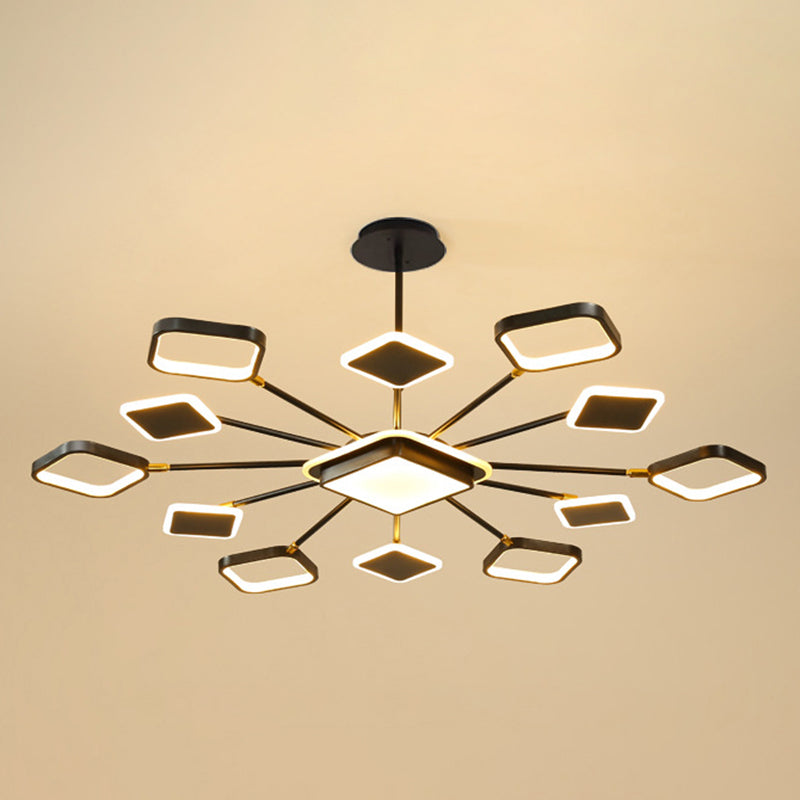 Sputnik Sala de estar Candelier Candelier Metal LED Modern Hanging Chandelier