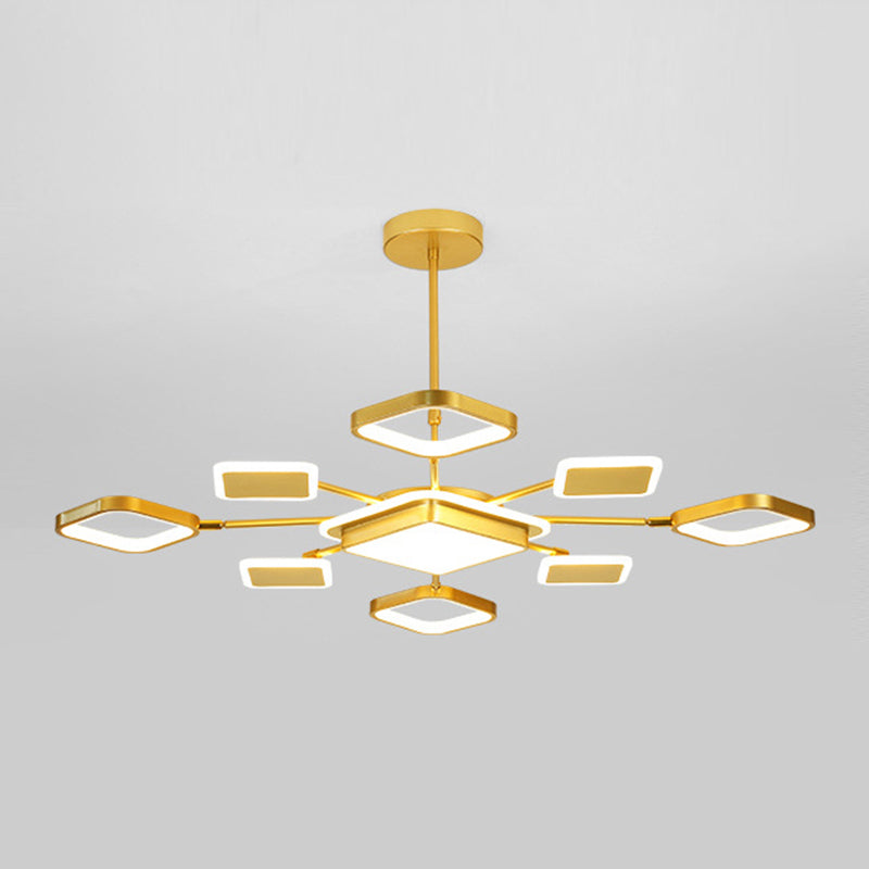 Sputnik Sala de estar Candelier Candelier Metal LED Modern Hanging Chandelier