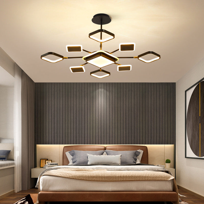 Sputnik Sala de estar Candelier Candelier Metal LED Modern Hanging Chandelier