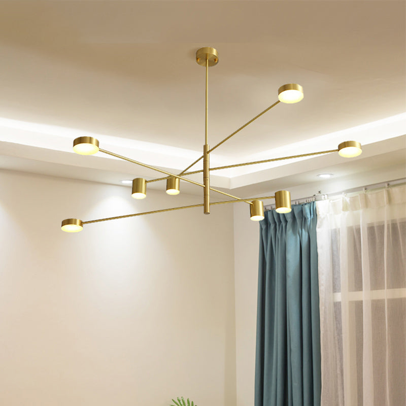 Modern Gold Multi Tier Chandelier Light Fixtures Restaurant Hanging Chandelier