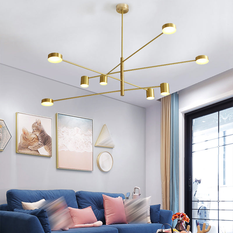 Modern Gold Multi Tier Chandelier Light Fixtures Restaurant Hanging Chandelier