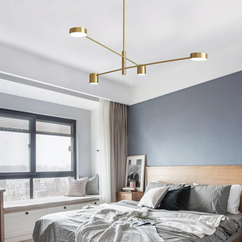 Modern Gold Multi Tier Chandelier Light Fixtures Restaurant Hanging Chandelier