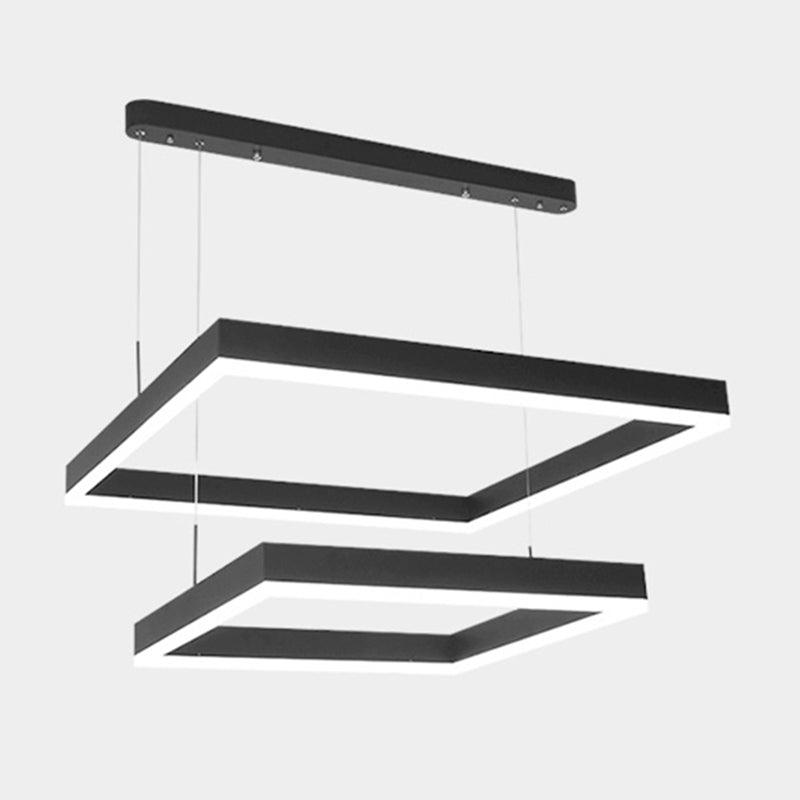 Contemporary LED Chandelier Light Fixtures Restaurant Metal Hanging Chandelier