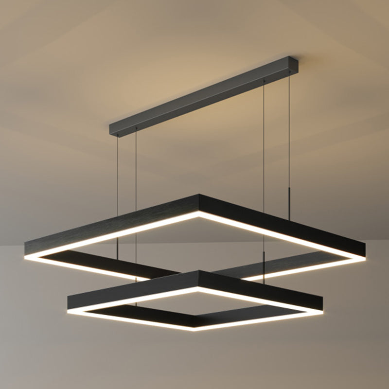 Contemporary LED Chandelier Light Fixtures Restaurant Metal Hanging Chandelier