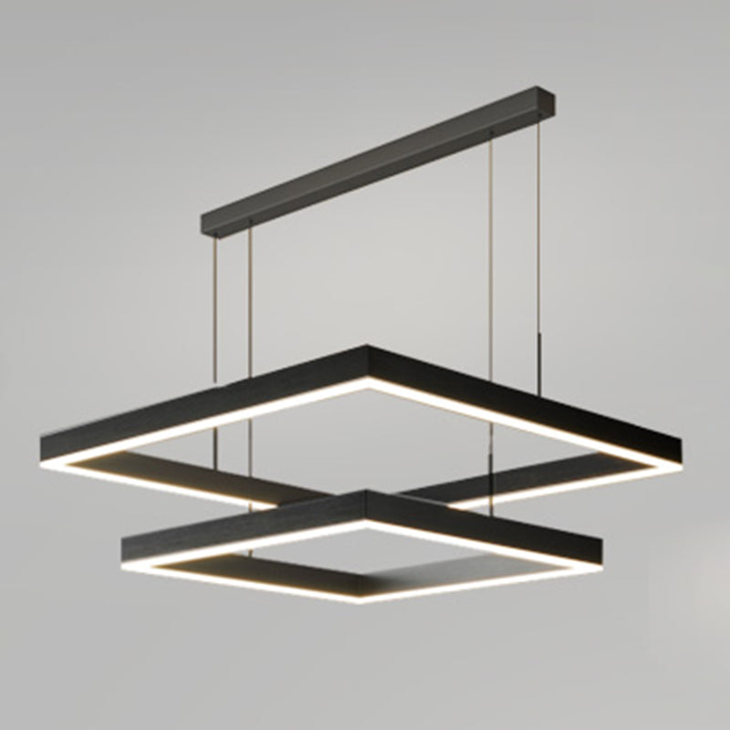 Contemporary LED Chandelier Light Fixtures Restaurant Metal Hanging Chandelier