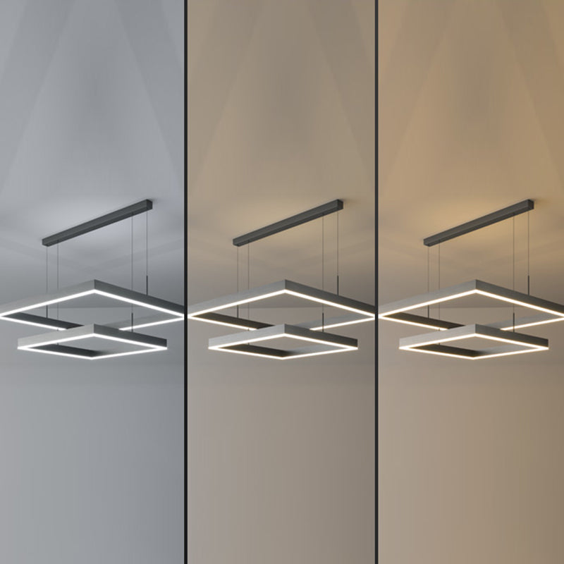 Contemporary LED Chandelier Light Fixtures Restaurant Metal Hanging Chandelier