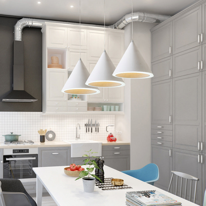 Contemporary Single Light Hanging Lamp Macron Metal Led Pendant Light for Study Room