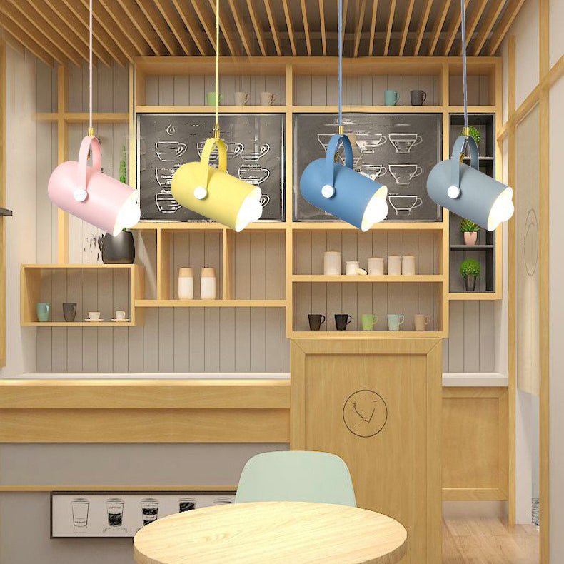 Modern Macron Pendant Light Metal 1 Head Pendant Lighting for Study Room Bedroom