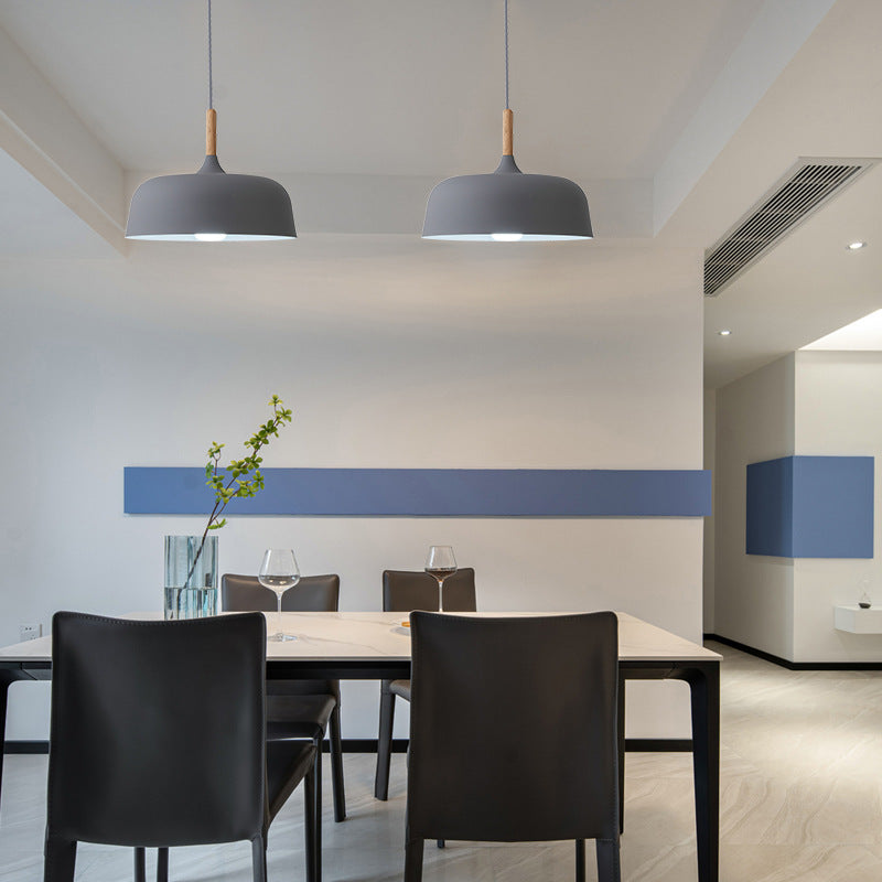 Pumpkin Pendant Light Aymator Macaron Style Snack Bar Dining Room Hanging Light