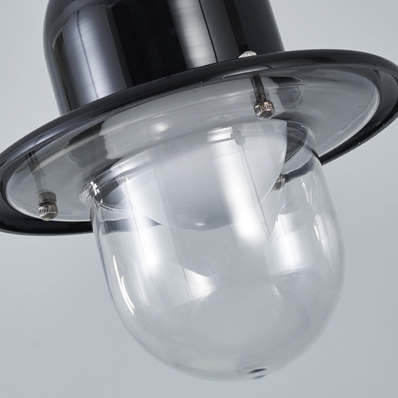 Éclairage de pendentif en verre transparent lampe à suspension à 1 lumière minimaliste pour chambre à coucher