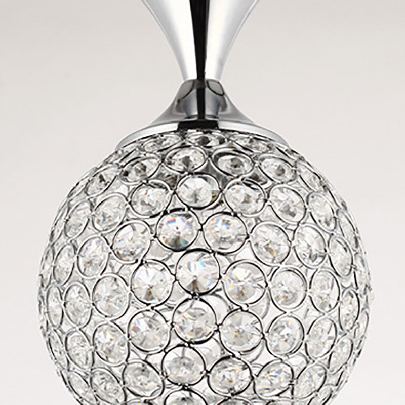 Escaliers multi-légers en spirale Pendant la lampe à goutte élégante minimaliste avec nuance de cristal à billes