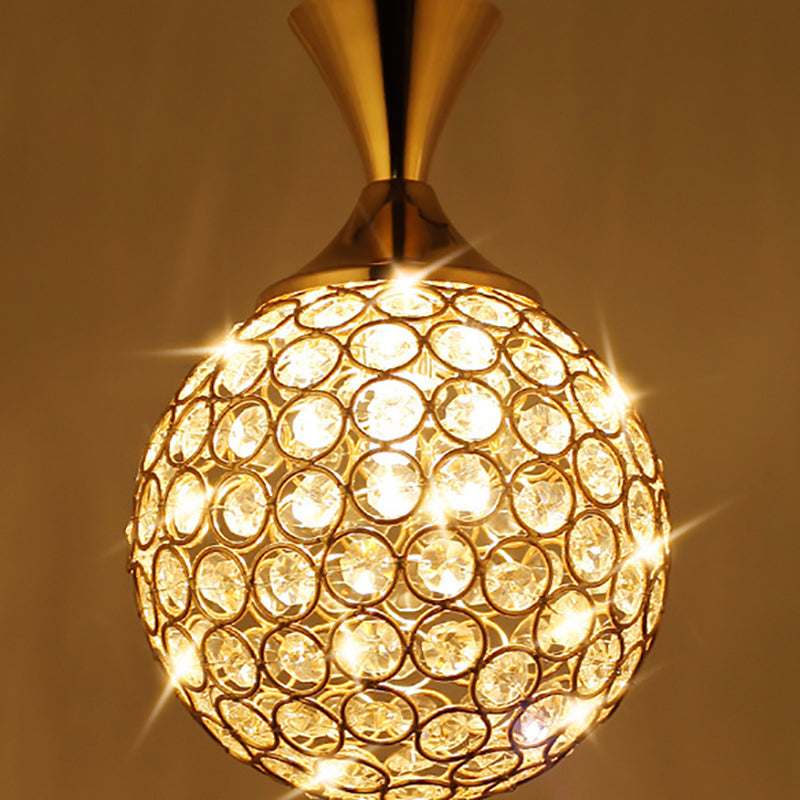 Escaliers multi-légers en spirale Pendant la lampe à goutte élégante minimaliste avec nuance de cristal à billes