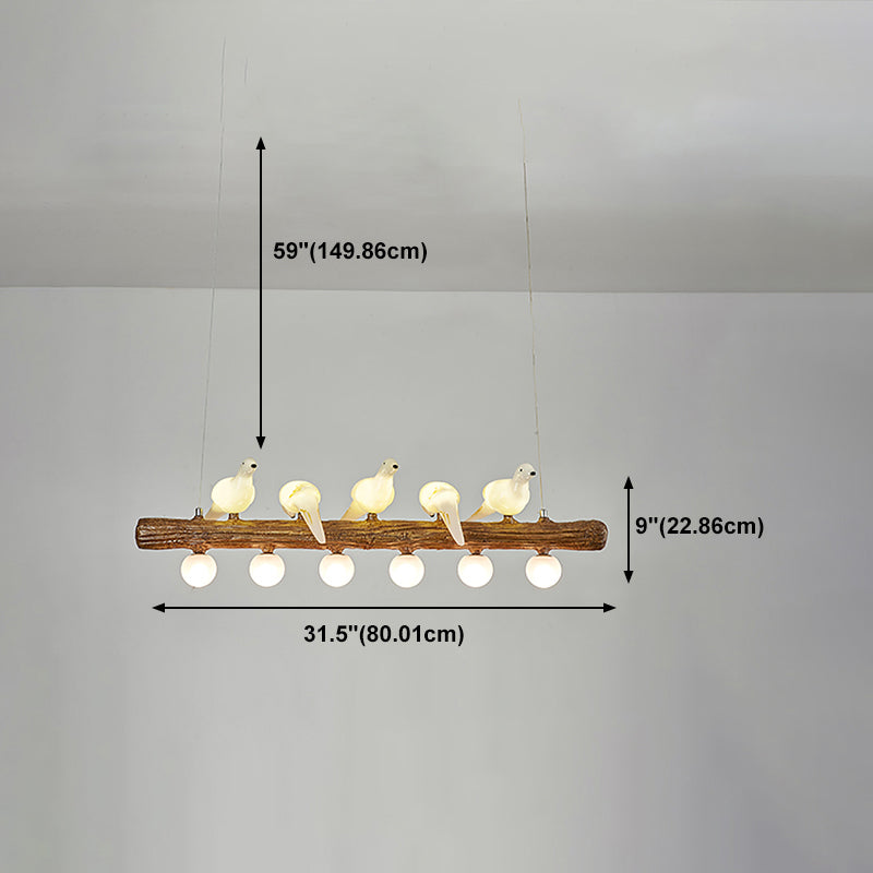 Multi Head Island Lighting Fixture Modern Chandelier Pendant Light for Dining Table