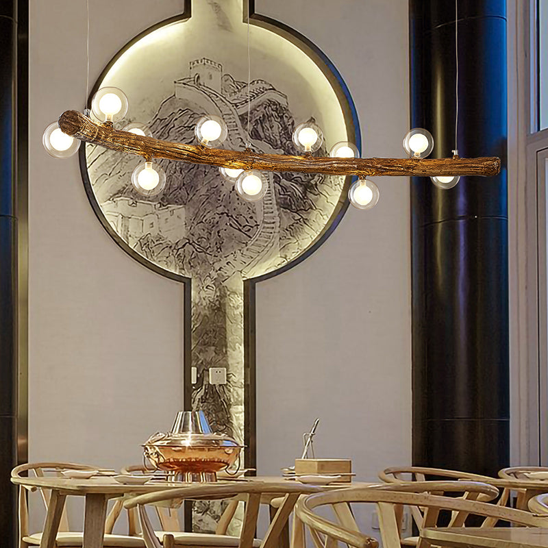 Simple Chandelier Glass Multi Lights Pendant Lighting Fixtures for Dining-table