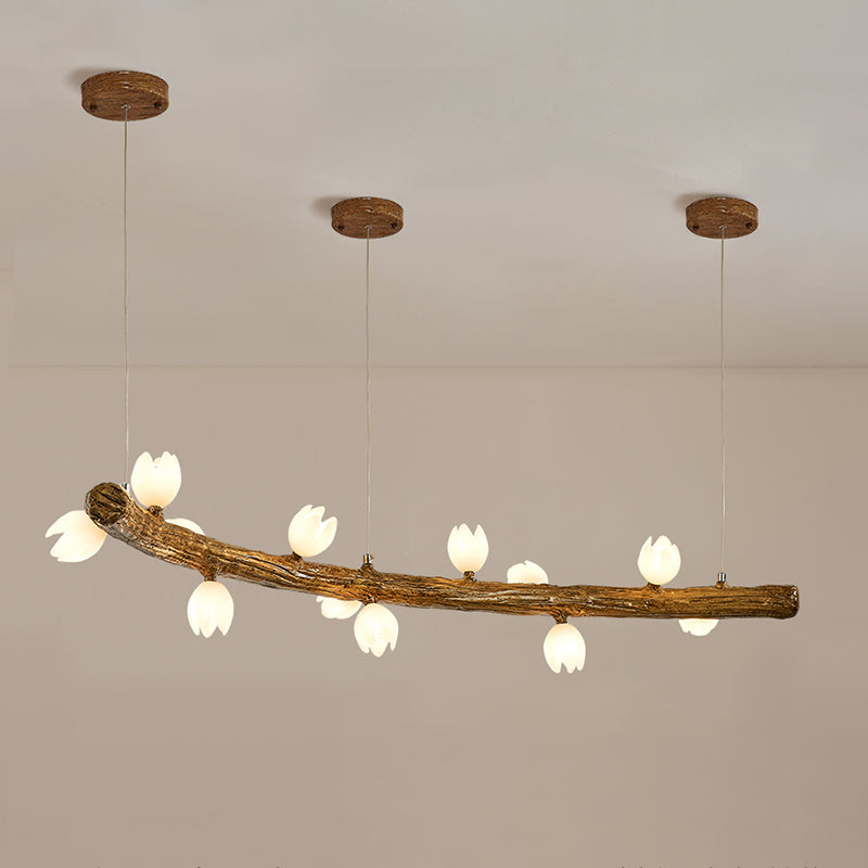 Simple Chandelier Glass Multi Lights Pendant Lighting Fixtures for Dining-table