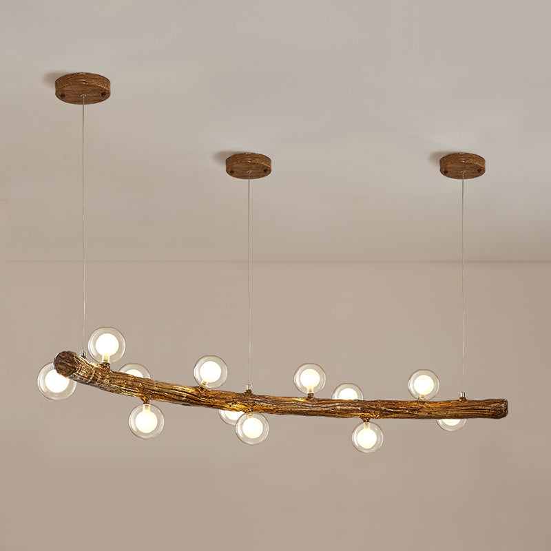 Simple Chandelier Glass Multi Lights Pendant Lighting Fixtures for Dining-table
