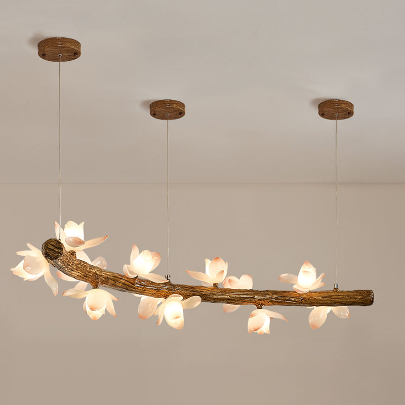 Simple Chandelier Glass Multi Lights Pendant Lighting Fixtures for Dining-table