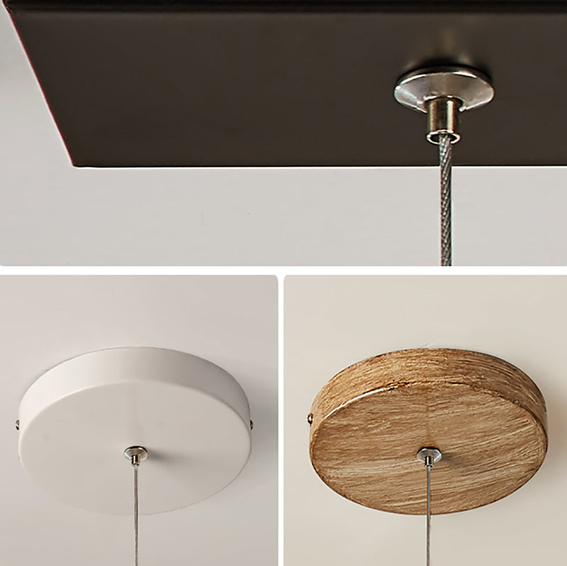 Accesorios de iluminación colgante de múltiples luces de vidrio de lámpara simple para comedor para comedor