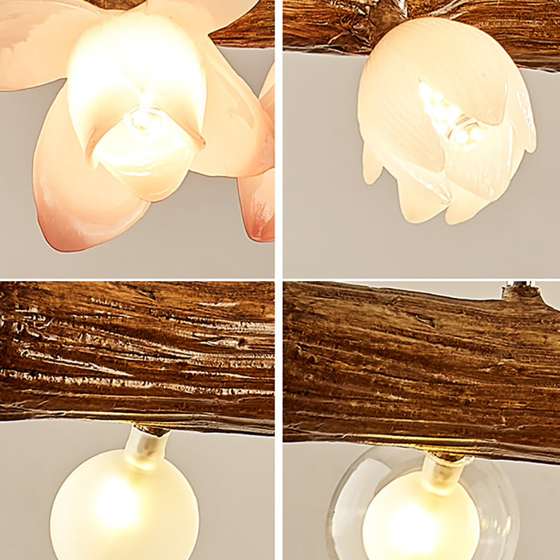 Simple Chandelier Glass Multi Lights Pendant Lighting Fixtures for Dining-table