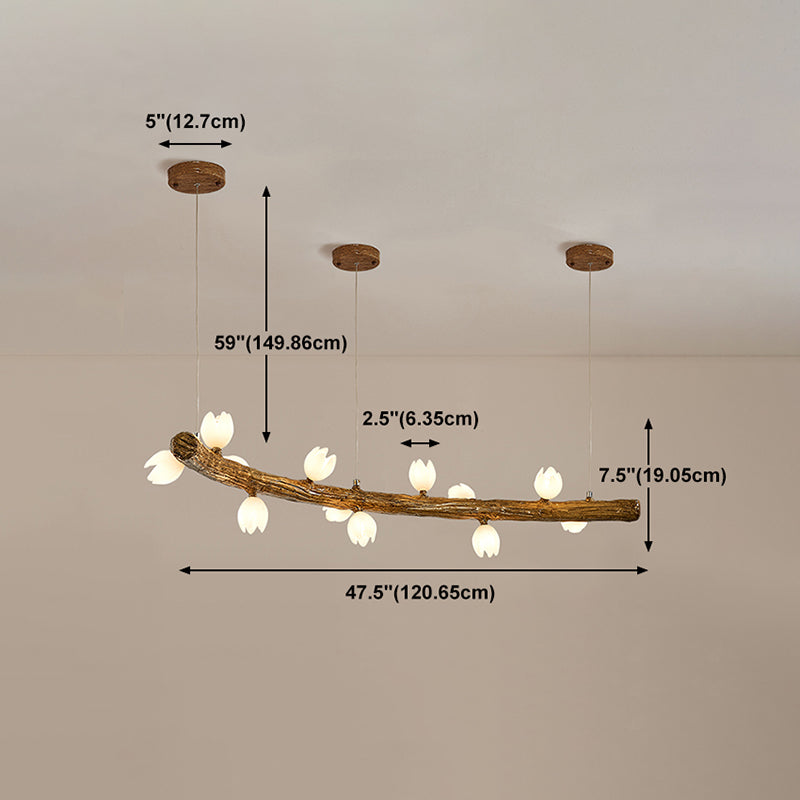 Simple Chandelier Glass Multi Lights Pendant Lighting Fixtures for Dining-table