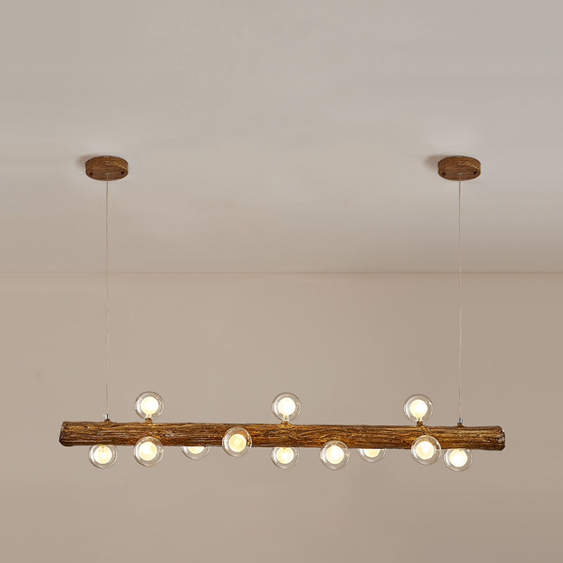 Simple Chandelier Multi Head Pendant Lighting Fixtures with Glass Shade for Dining-table