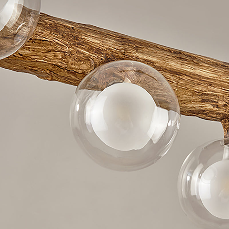 Simple Chandelier Multi Head Pendant Lighting Fixtures with Glass Shade for Dining-table