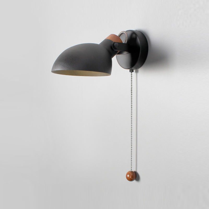 Luz de metal nórdica luz de pared de macarrón de luz simple con interruptor para dormitorio