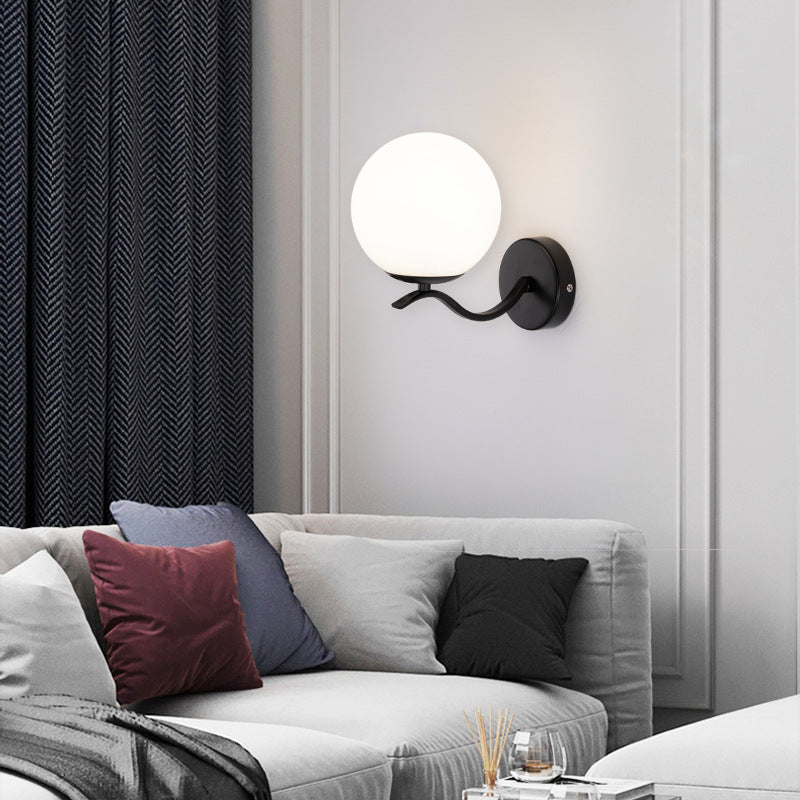 Modern de vidrio de vidrio Luz de pared Globe Globe 8.5 "Alto pared de pared para sala de estar