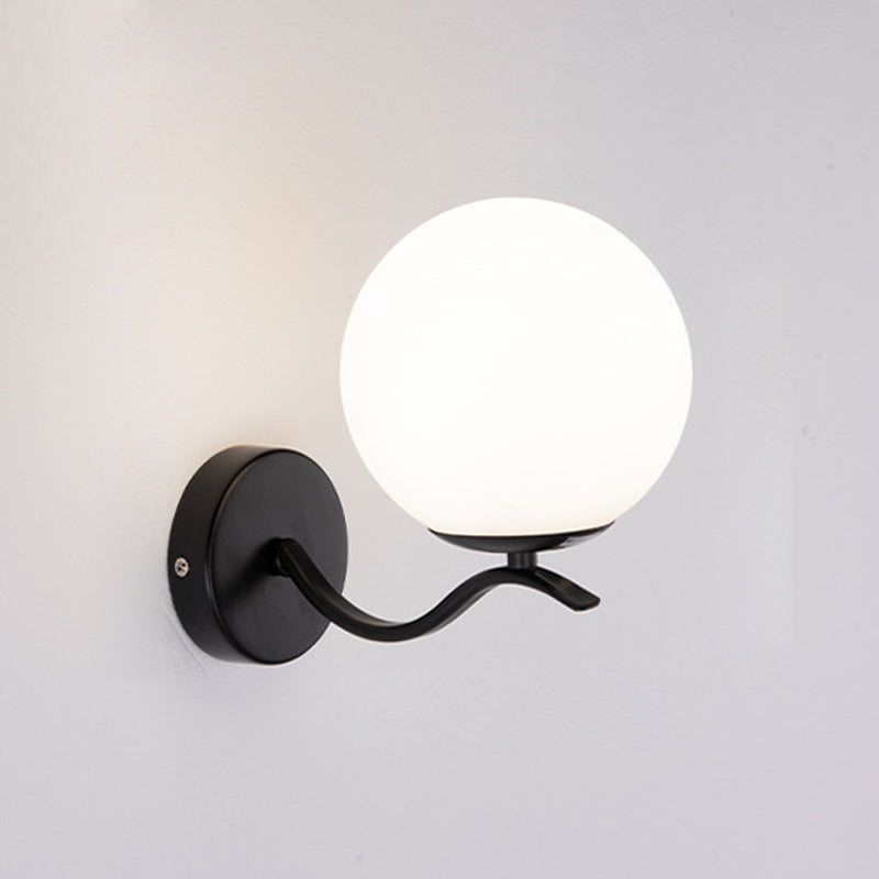 Modern de vidrio de vidrio Luz de pared Globe Globe 8.5 "Alto pared de pared para sala de estar