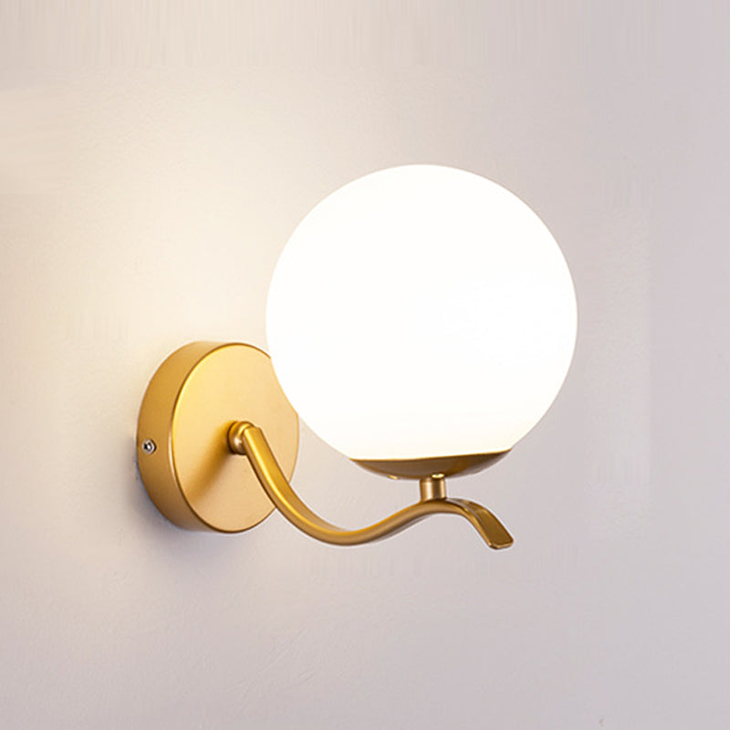 Modern de vidrio de vidrio Luz de pared Globe Globe 8.5 "Alto pared de pared para sala de estar