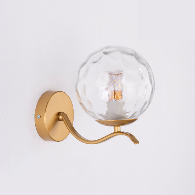 Modern de vidrio de vidrio Luz de pared Globe Globe 8.5 "Alto pared de pared para sala de estar