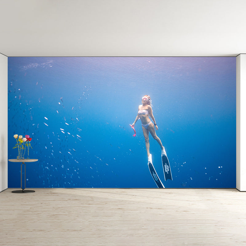 Photography Stain Resistant Wall Mural Wallpaper Seabed Sitting Room Wall Mural