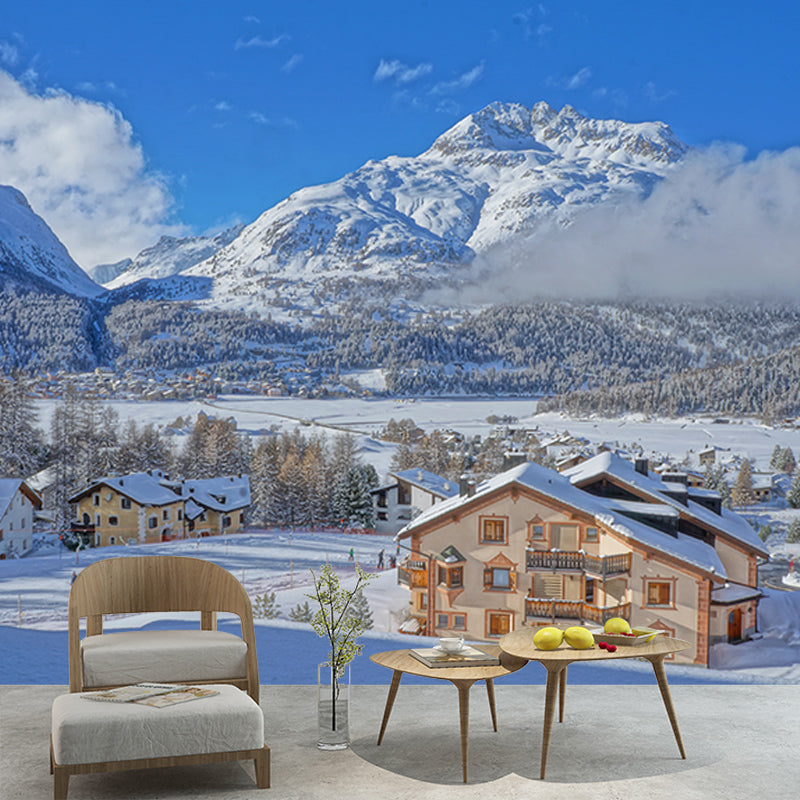 Modern Style Wall Mural Wallpaper Mountains Sitting Room Wall Mural