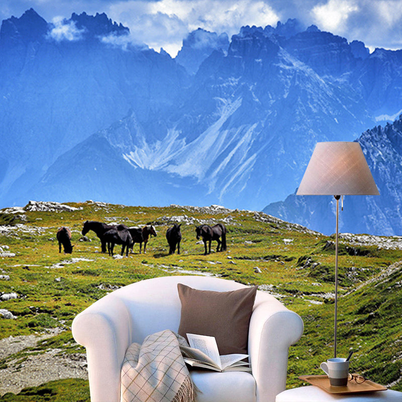 Mountains Mildew Resistant Mural Wallpaper Living Room Wall Mural