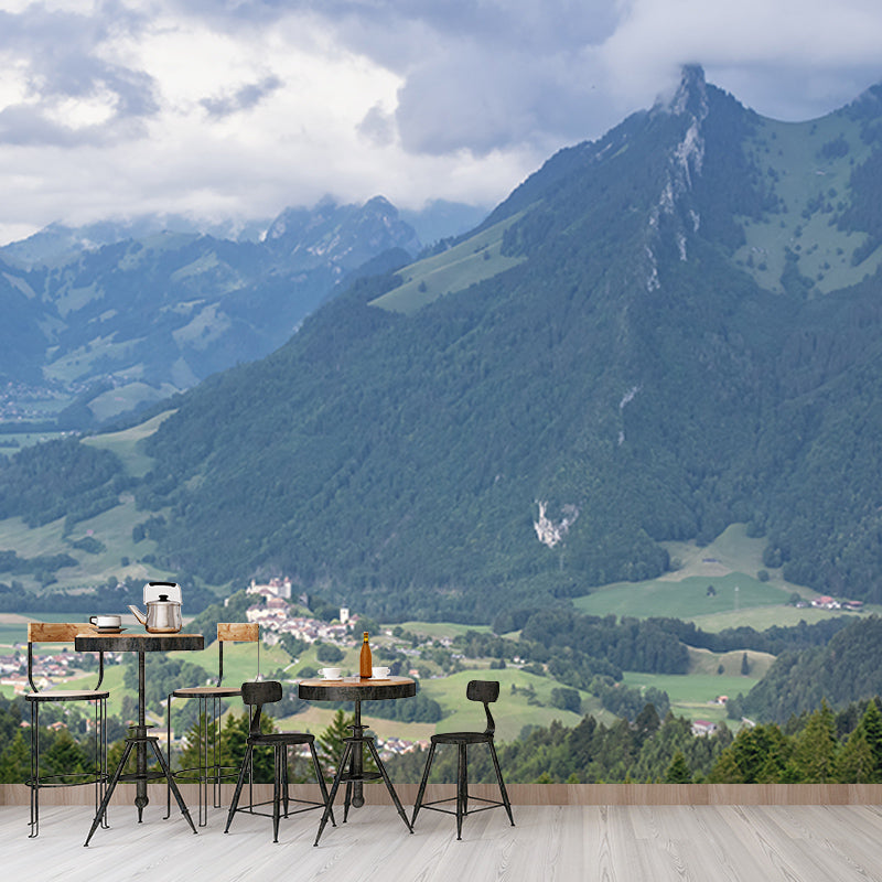 Modern Photography Mural Wallpaper Mountains Living Room Wall Mural