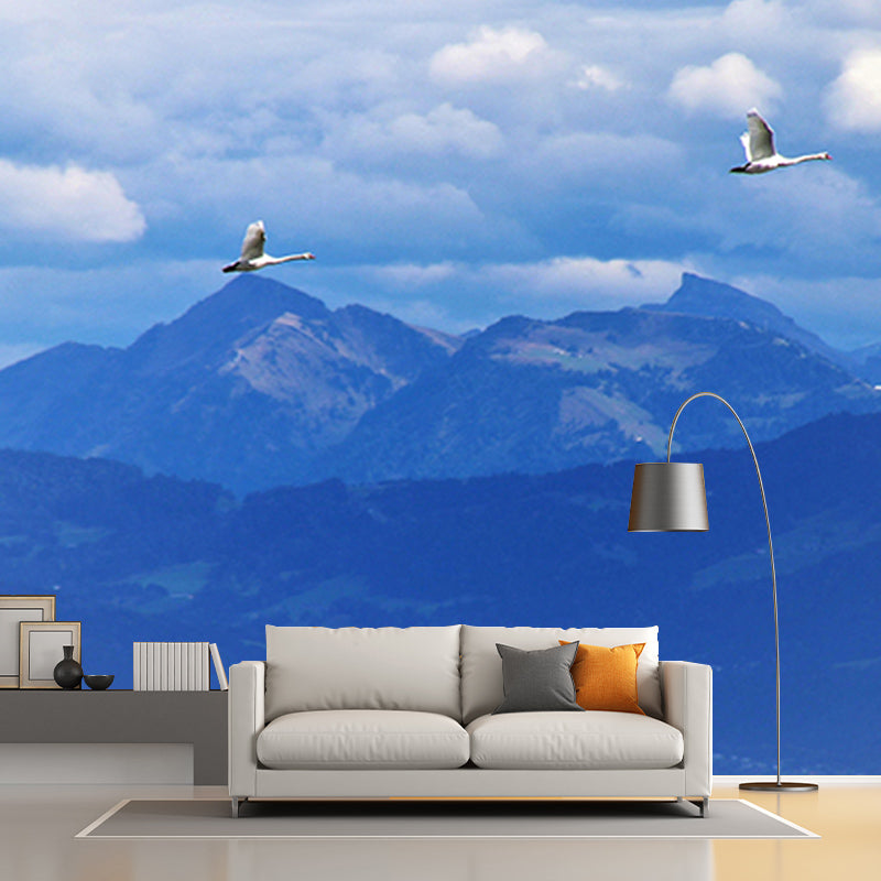 Mountains Photography Mural Wallpaper Environment Friendly Living Room Wall Mural
