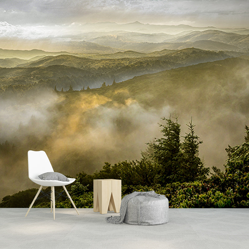 Mountains Photography Mural Wallpaper Environment Friendly Living Room Wall Mural