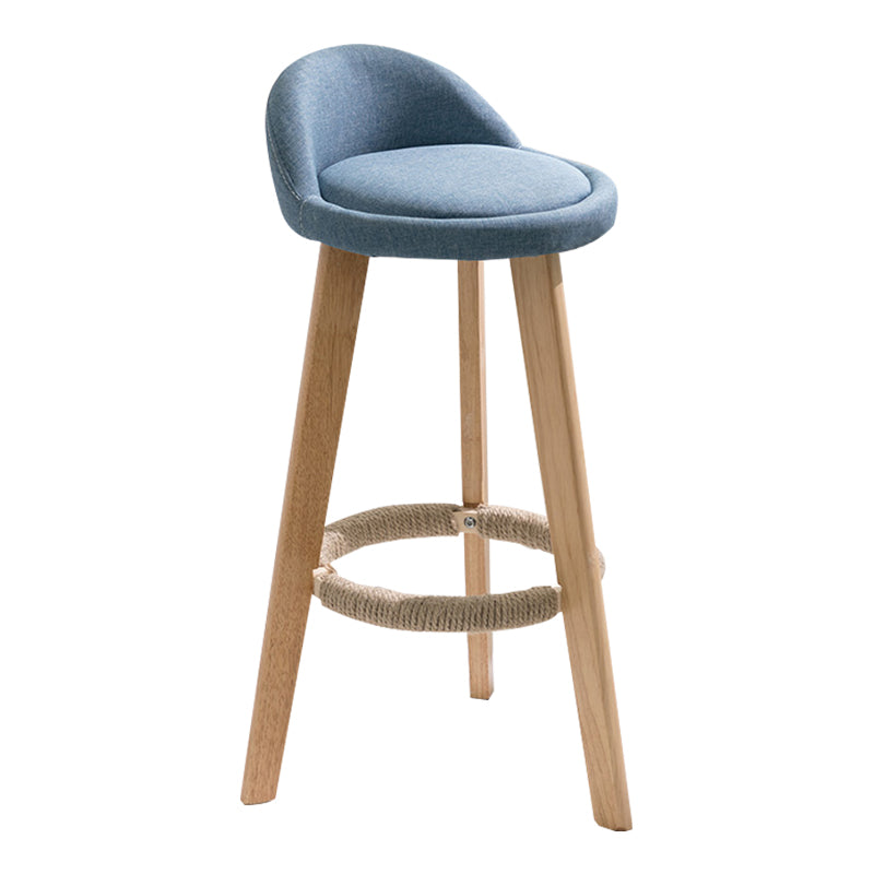 Moderner Thekenhocker ohne Armlehnen, Holz-Haushalts-Barhocker mit Holzsitz