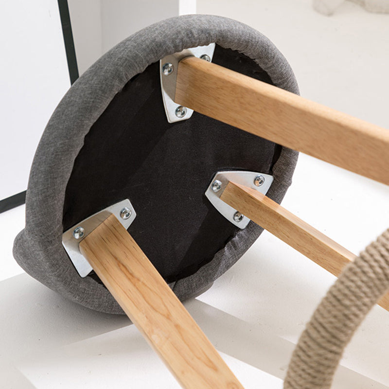 Taburete de bar moderno sin brazos con respaldo, taburete de madera para el hogar con asiento de madera