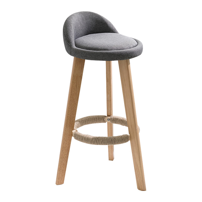 Moderner Thekenhocker ohne Armlehnen, Holz-Haushalts-Barhocker mit Holzsitz