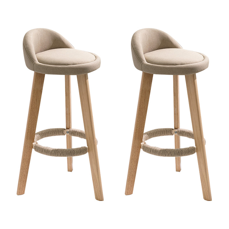 Moderner Thekenhocker ohne Armlehnen, Holz-Haushalts-Barhocker mit Holzsitz