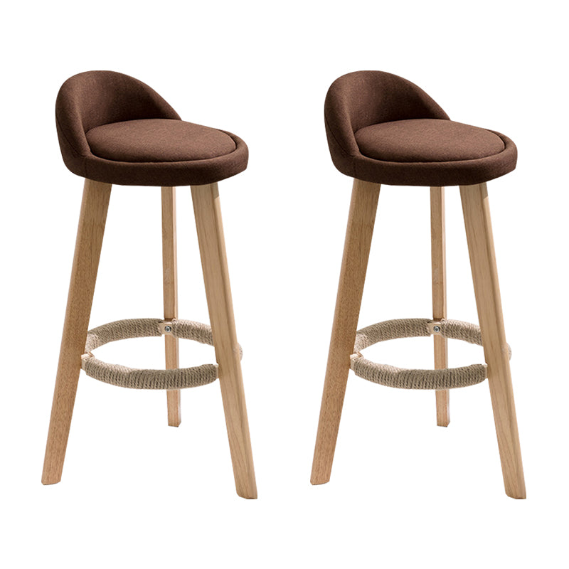 Moderner Thekenhocker ohne Armlehnen, Holz-Haushalts-Barhocker mit Holzsitz