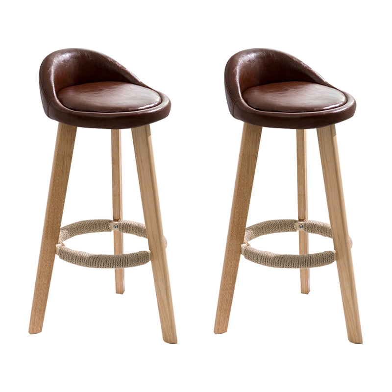 Moderner Thekenhocker ohne Armlehnen, Holz-Haushalts-Barhocker mit Holzsitz