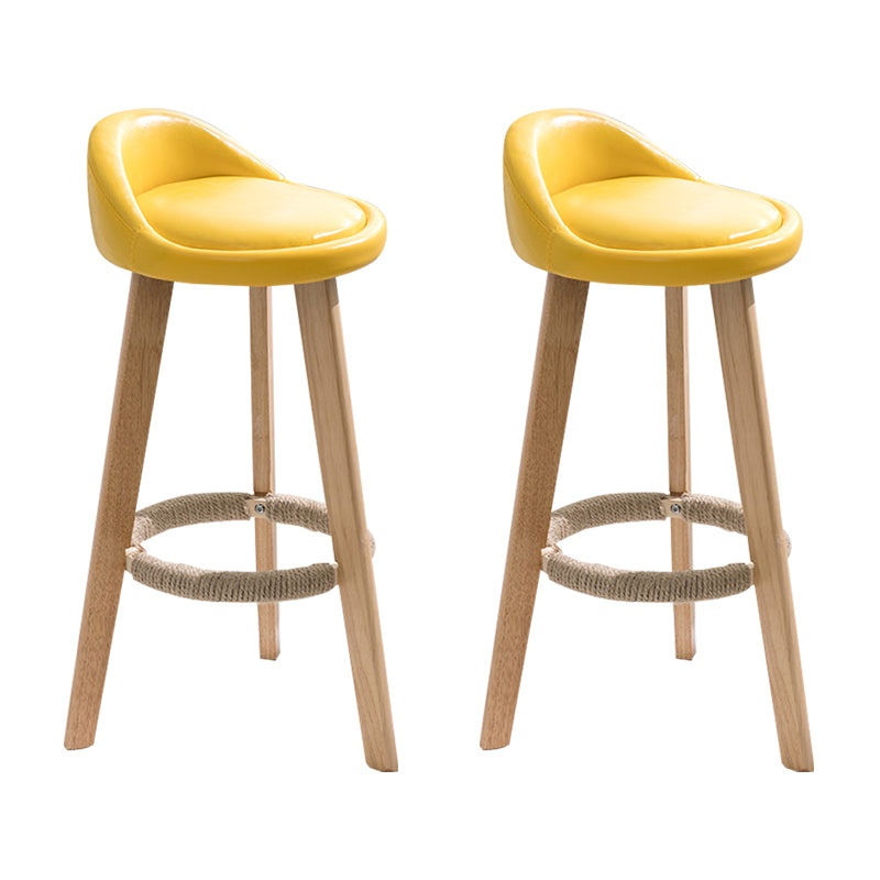 Moderner Thekenhocker ohne Armlehnen, Holz-Haushalts-Barhocker mit Holzsitz