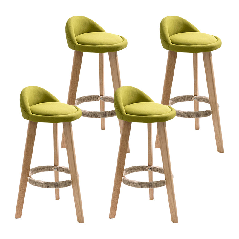 Moderner Thekenhocker ohne Armlehnen, Holz-Haushalts-Barhocker mit Holzsitz