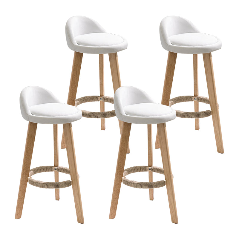 Moderner Thekenhocker ohne Armlehnen, Holz-Haushalts-Barhocker mit Holzsitz