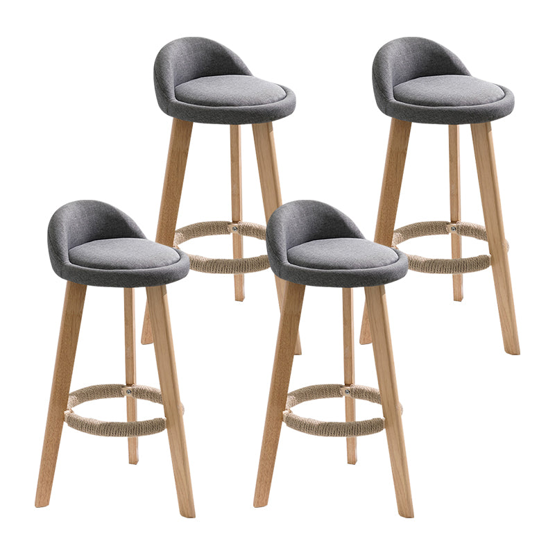 Moderner Thekenhocker ohne Armlehnen, Holz-Haushalts-Barhocker mit Holzsitz