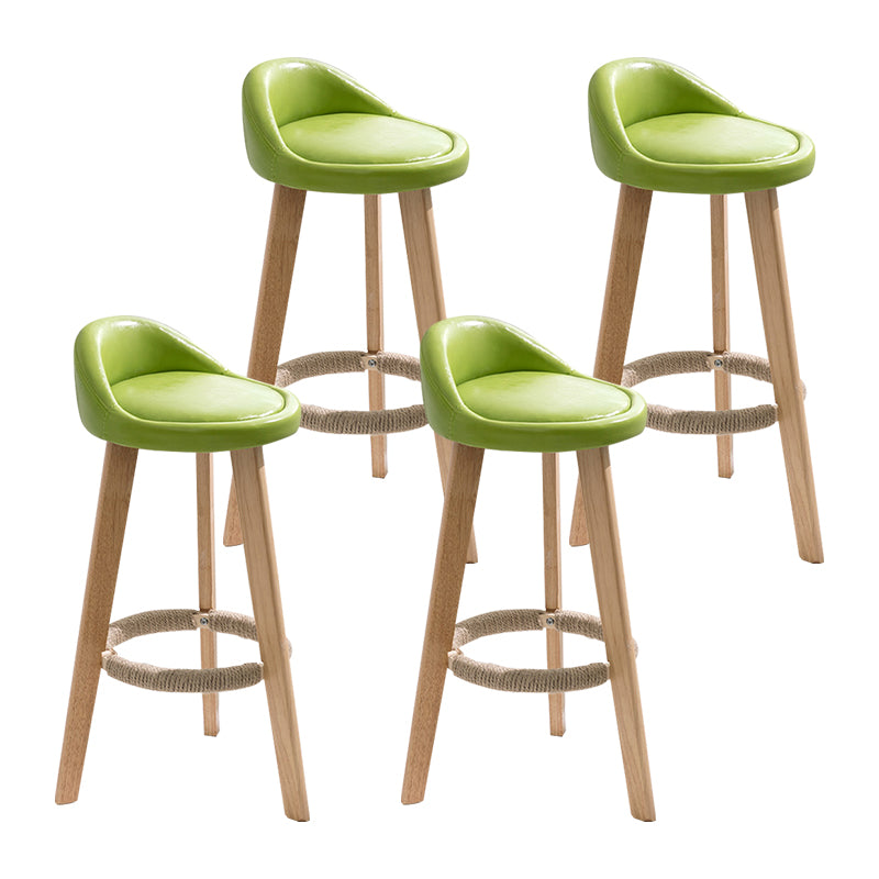 Moderner Thekenhocker ohne Armlehnen, Holz-Haushalts-Barhocker mit Holzsitz