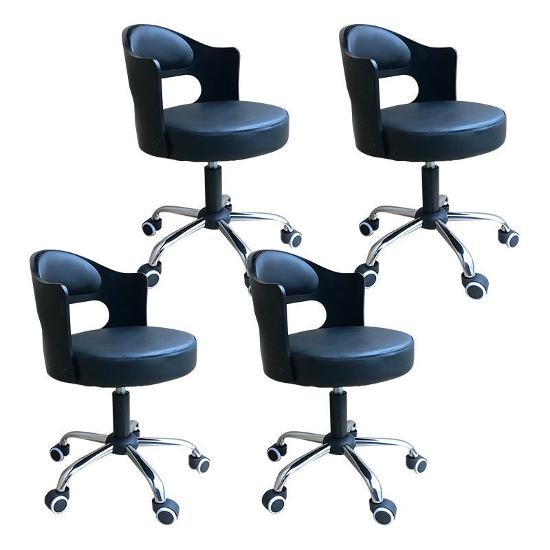 Modern Adjustable Rotatable Stool Steel Household Bar Stool with Cushion and Pulley