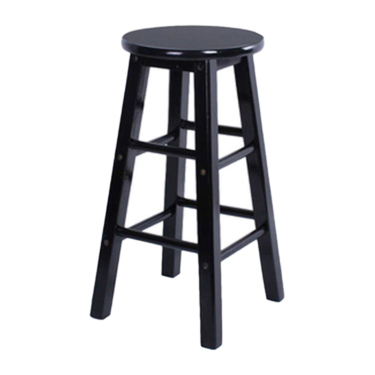 Modern Armless Backless Counter Stool Wood Cashier Bar Stool with Wooden Seat